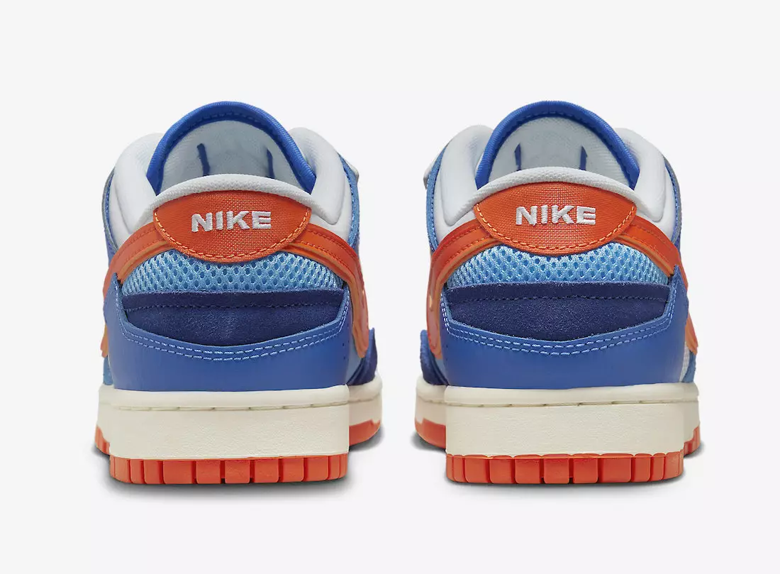 Nike Dunk Low Scrap Hvit Blå Orange DM0128-100 Utgivelsesdato