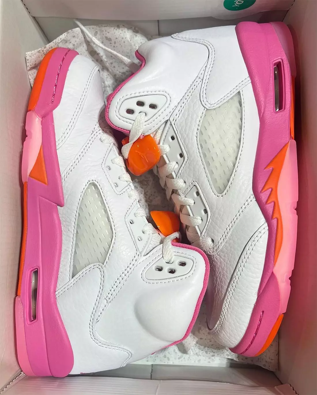 Air Jordan 5 GS White Pinksicle Safety Orange WNBA Release Date