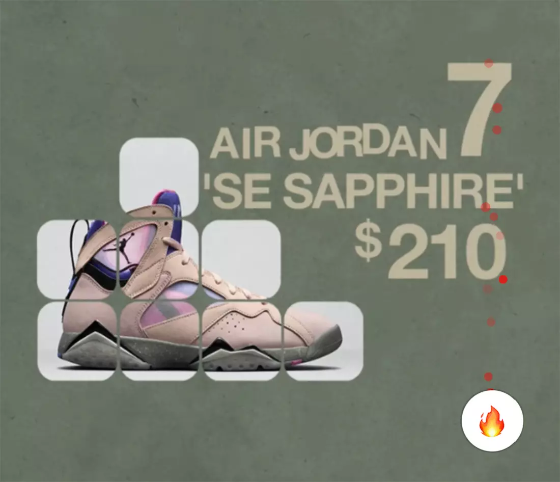 Дата выпуску Air Jordan 7 Sapphire