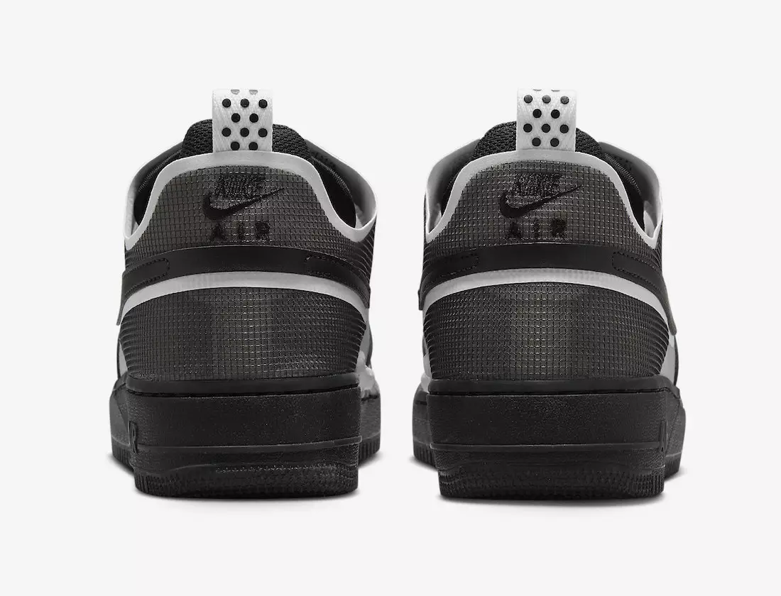 Nike Air Force 1 React Black White DM0573-002 تاريخ الإصدار