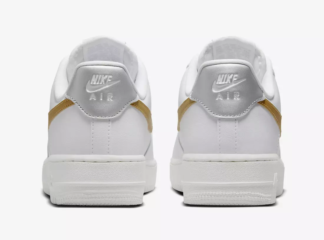 Nike Air Force 1 Low White Gold Silver DD8959-106 Чыгарылган күнү