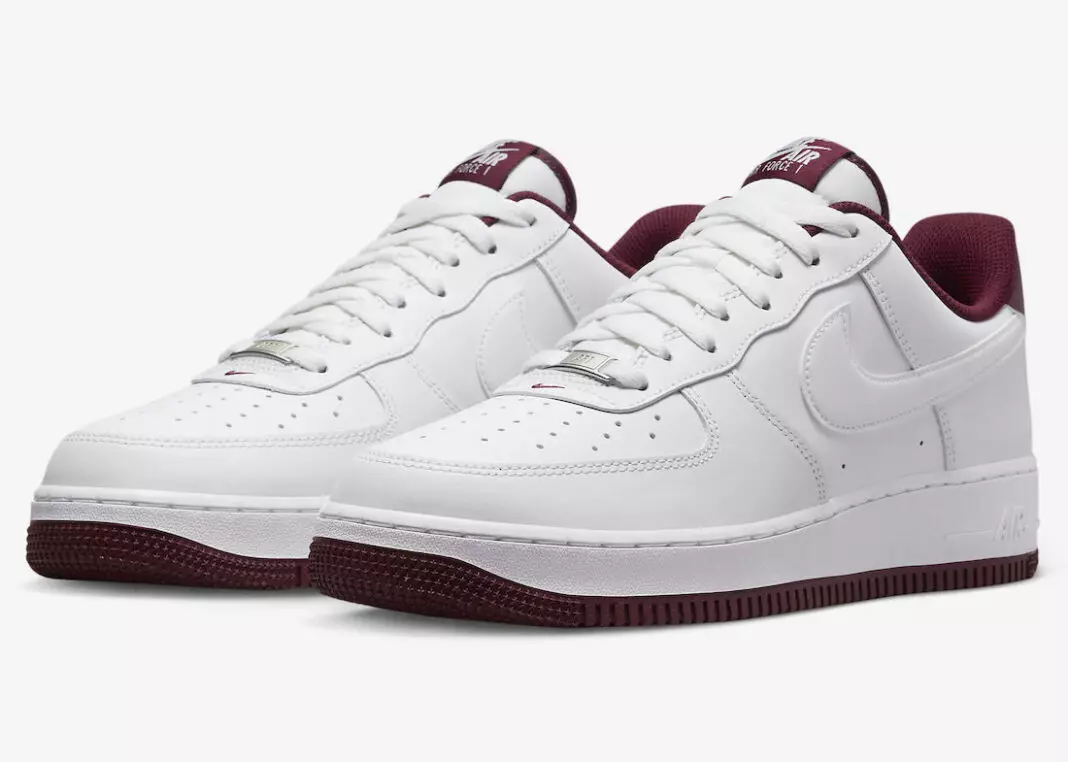 Nike Air Force 1 נידעריק ווייַס דאַרק בעעטראָאָט DH7561-106 מעלדונג טאָג