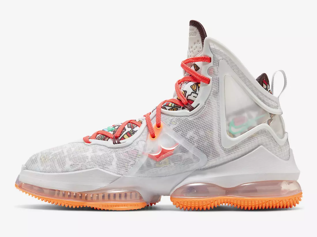 Nike LeBron 19 פאַסט פוד DC9341-001 מעלדונג טאָג