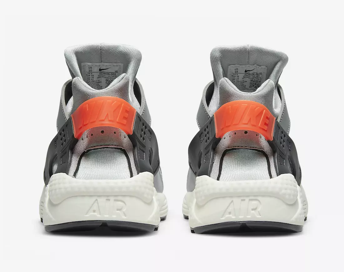 Nike Air Huarache Grijs Oranje Stijlcode: DR8606-001 Releasedatum