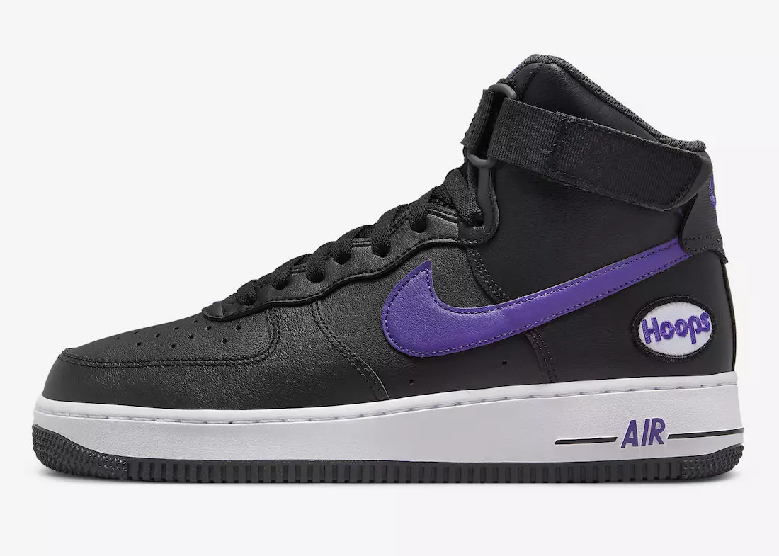 تاریخ انتشار Nike Air Force 1 High Hoops Black Purple DH7453-001