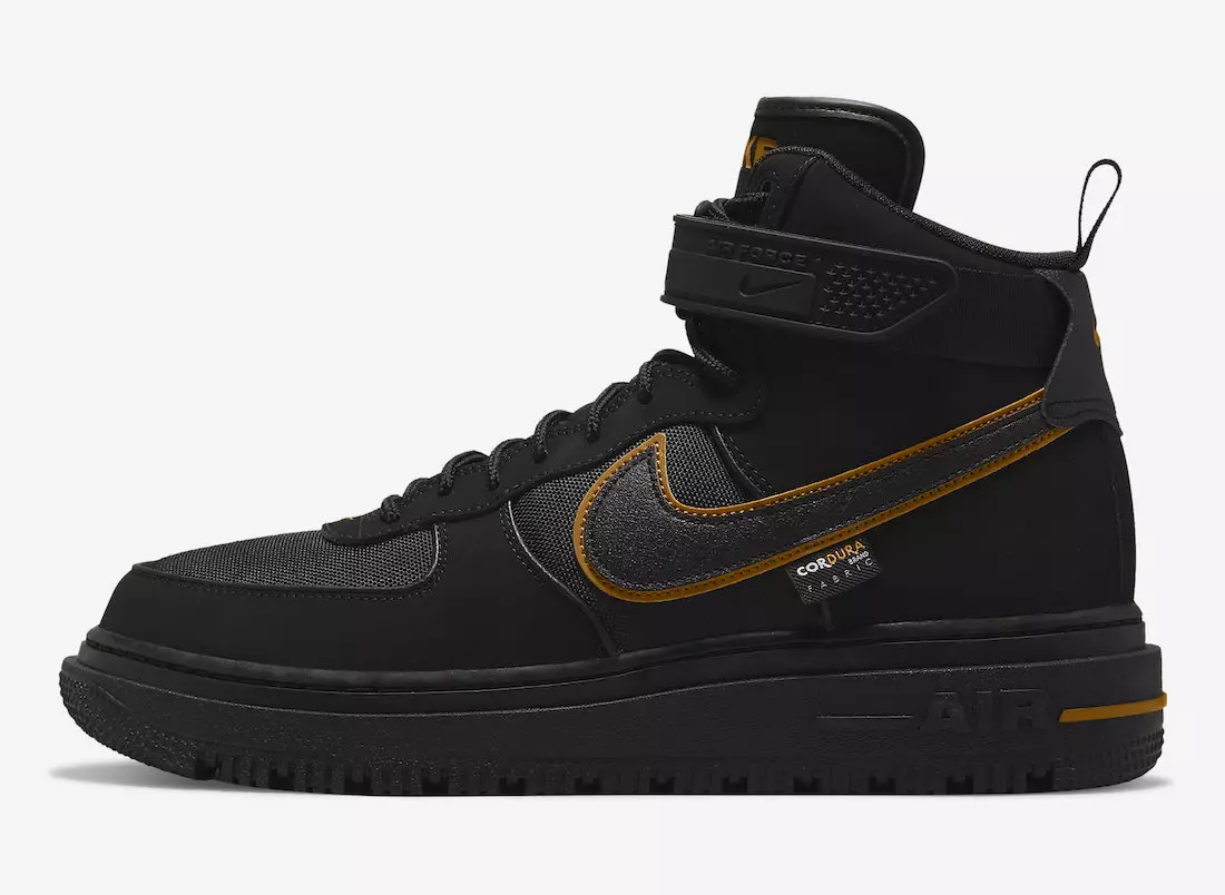 Nike Air Force 1 Boot Cordura Black Wheat DO6702-001 väljalaskekuupäev