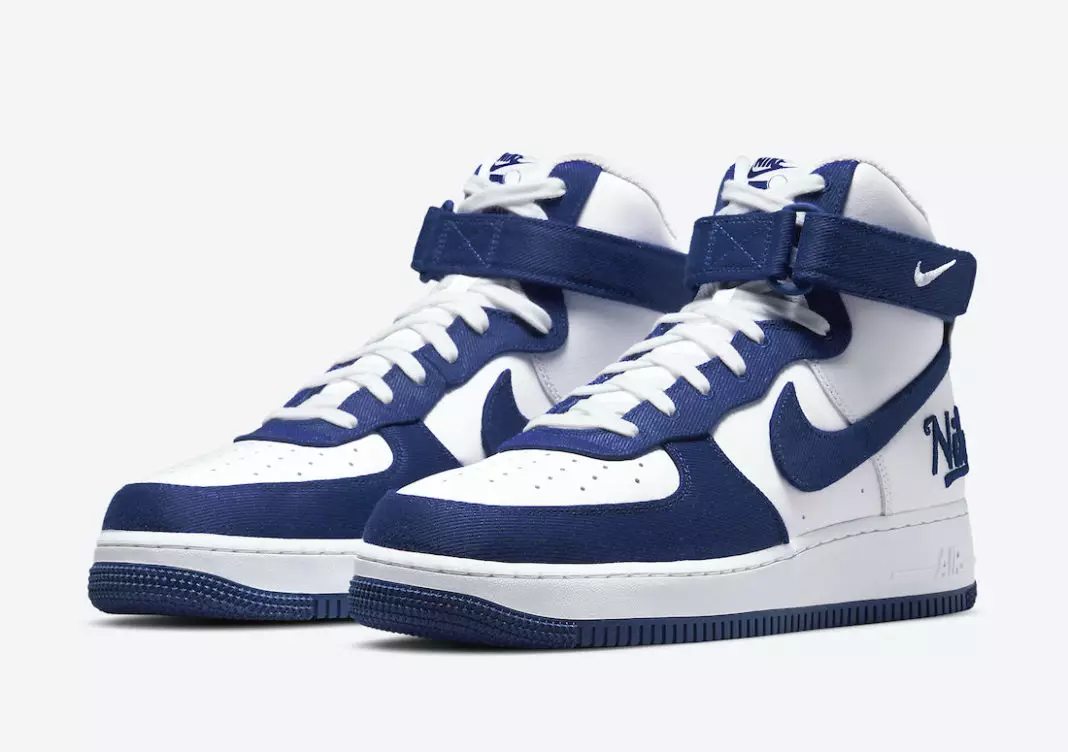 Nike Air Force 1 הויך עמב דאָדגערס ראַש בלוי DC8168-100 מעלדונג טאָג