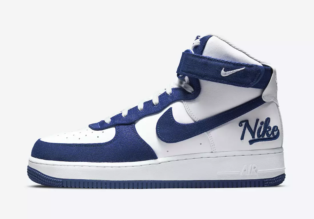 Nike Air Force 1 High EMB Dodgers Rush Blue DC8168-100 шығарылым күні