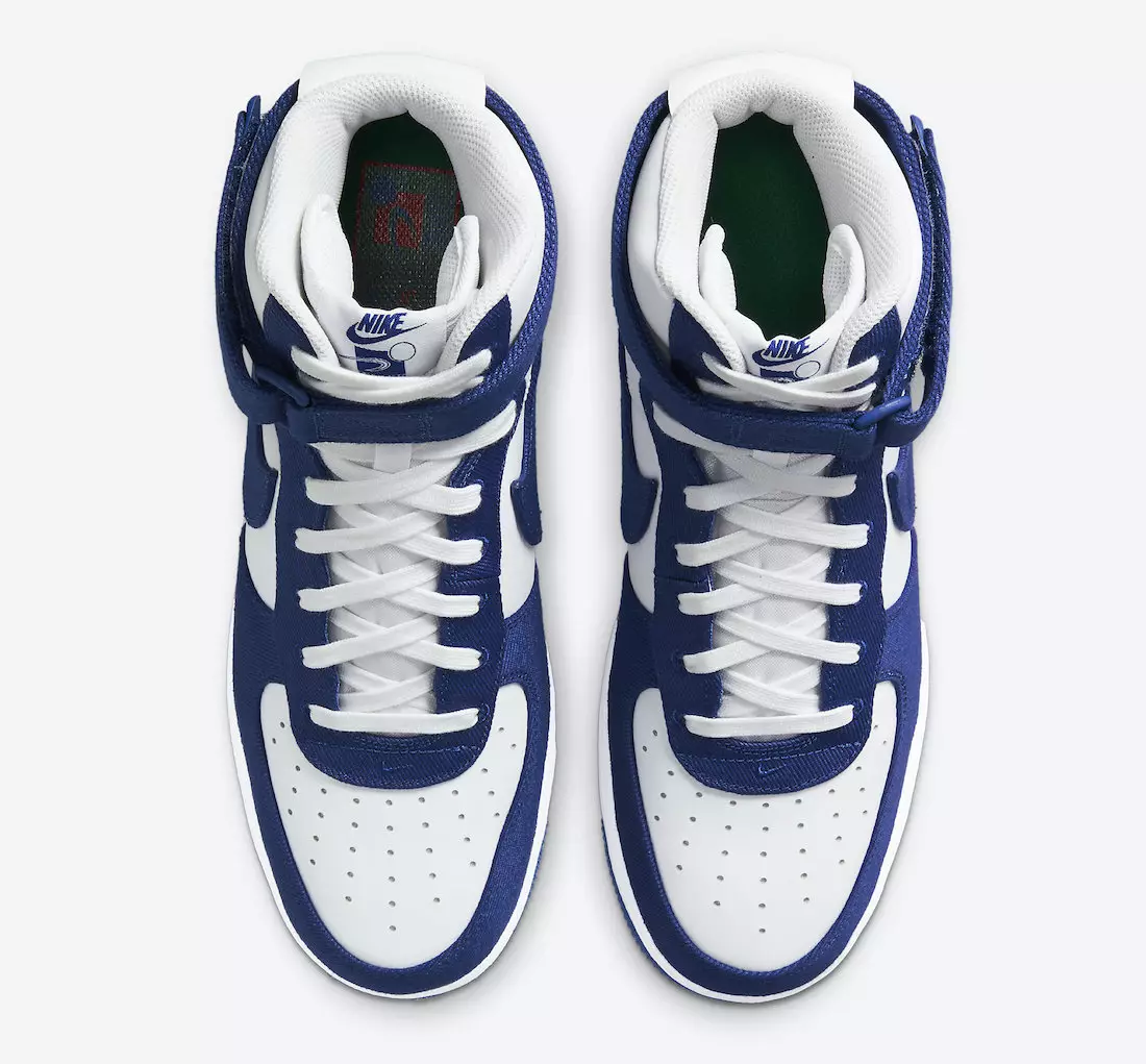 Nike Air Force 1 High EMB Dodgers Rush Blue DC8168-100 Дата на издаване