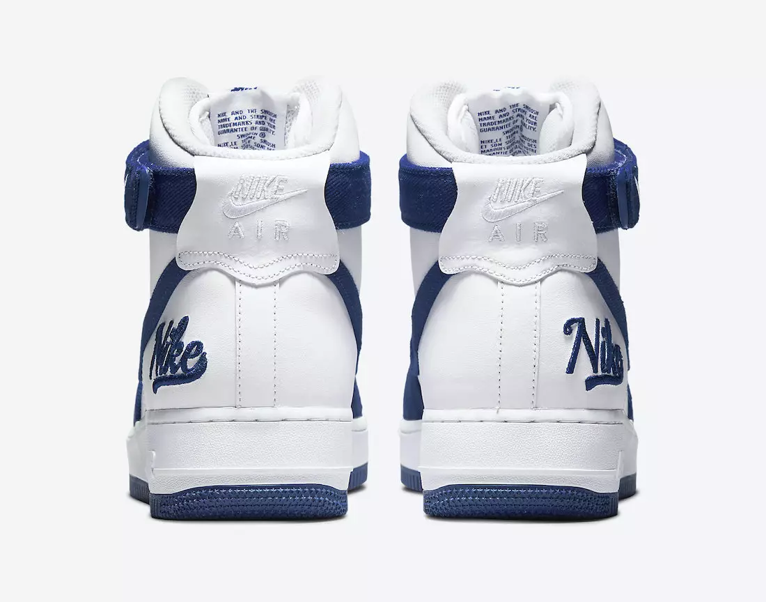 Nike Air Force 1 High EMB Dodgers Rush Blue DC8168-100 გამოშვების თარიღი