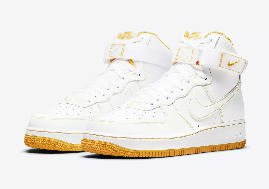 Nike Air Force 1 High Ricoperta di Cuciture Arancioni Laser