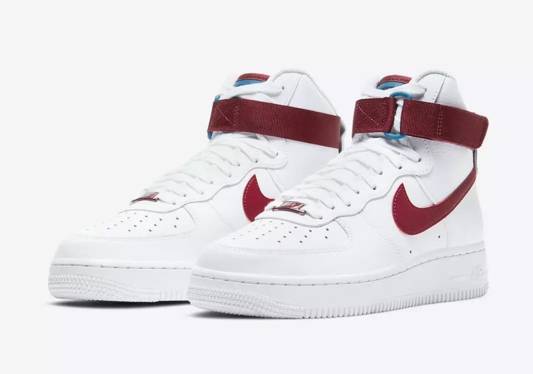 Nike Air Force 1 High Team Red Green Abyss 334031-119 Data tal-Ħruġ