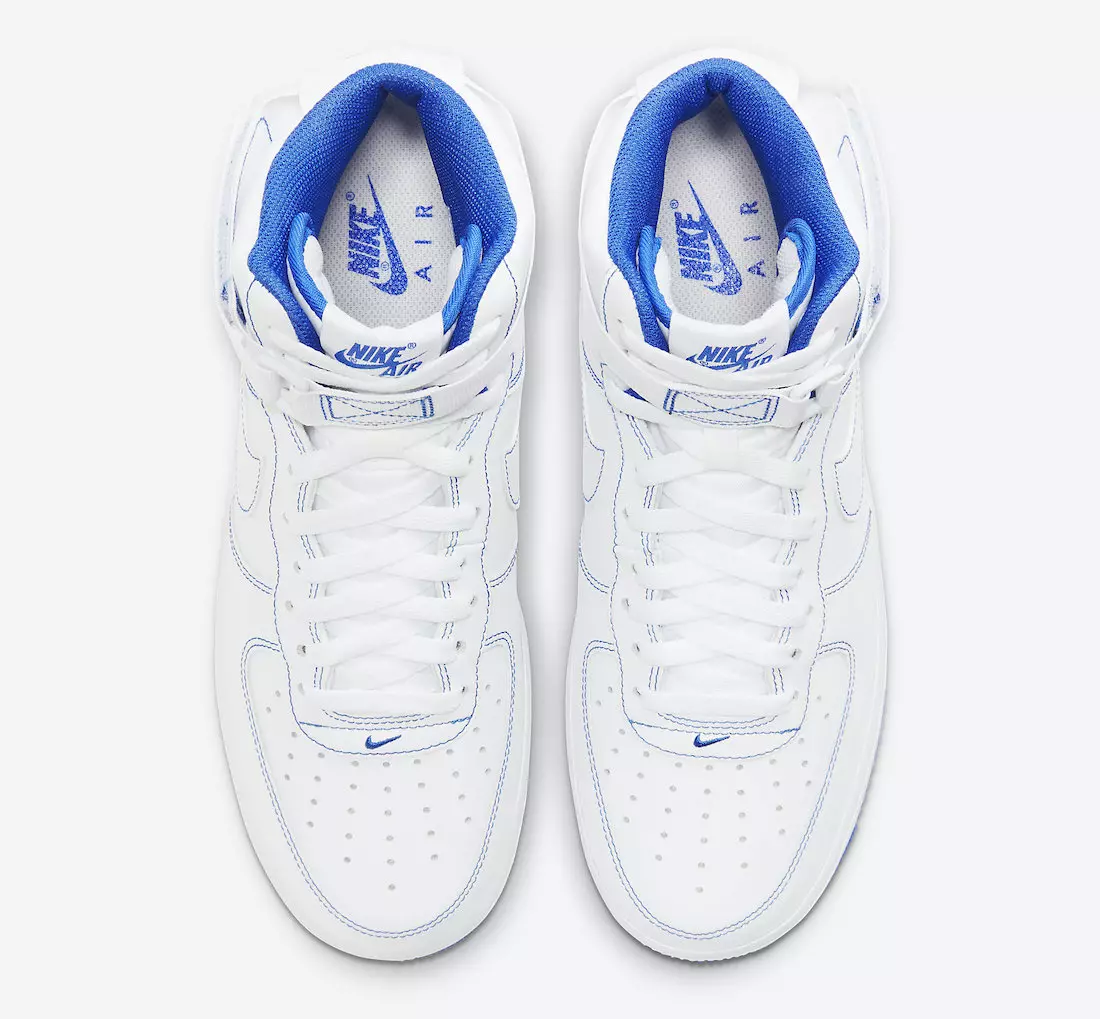 Nike Air Force 1 High White Royal Blue CV1753-101 გამოშვების თარიღი