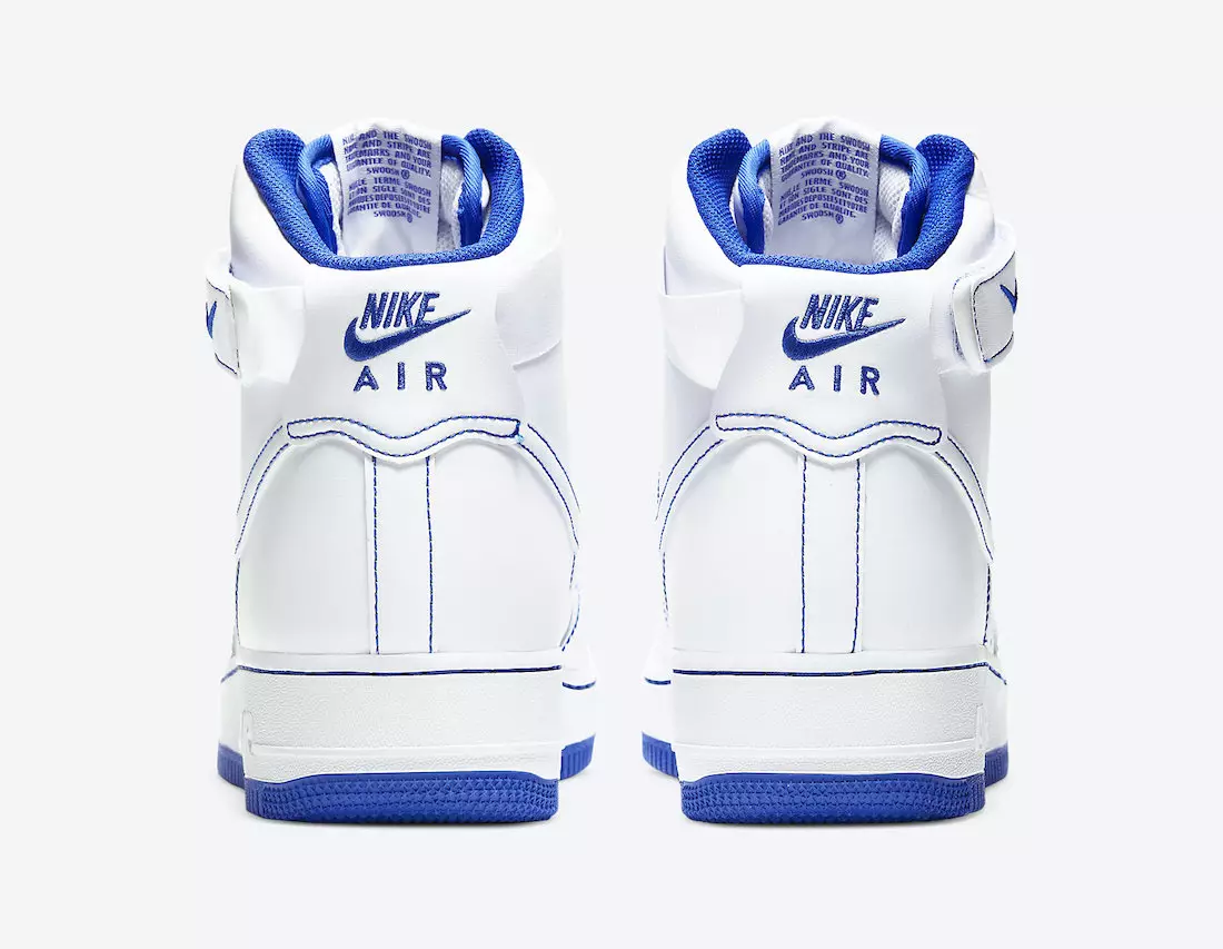 Nike Air Force 1 High White Royal Blue CV1753-101 გამოშვების თარიღი