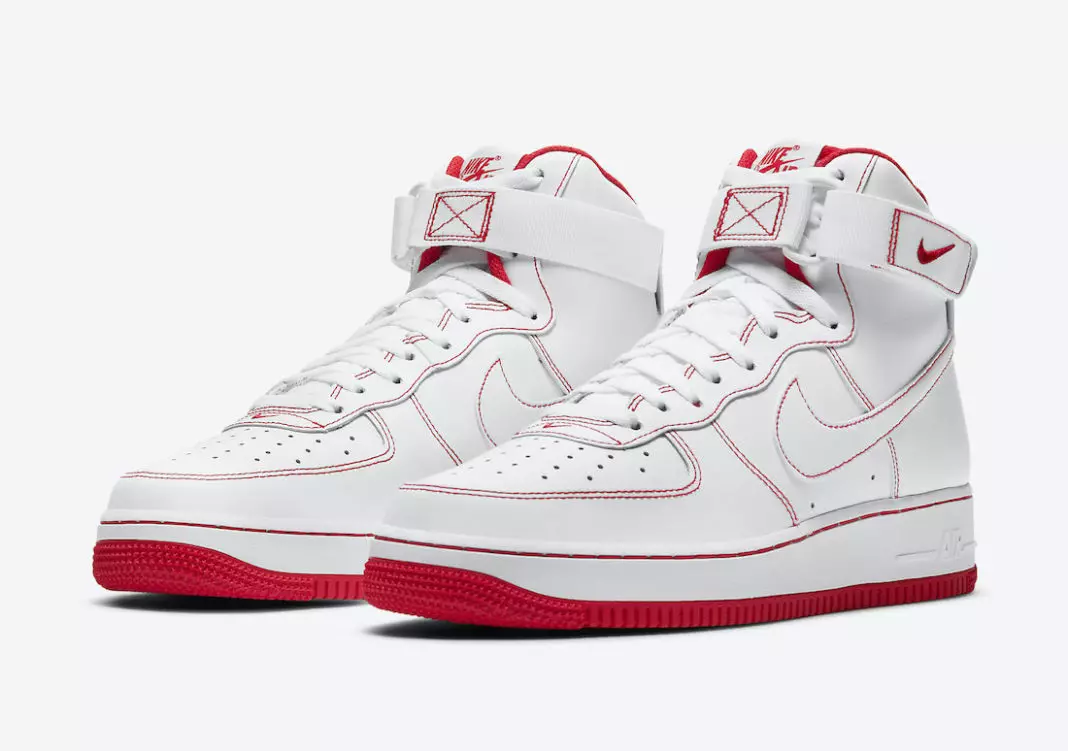 Nike Air Force 1 High White Red CV1753-100 Megjelenés dátuma