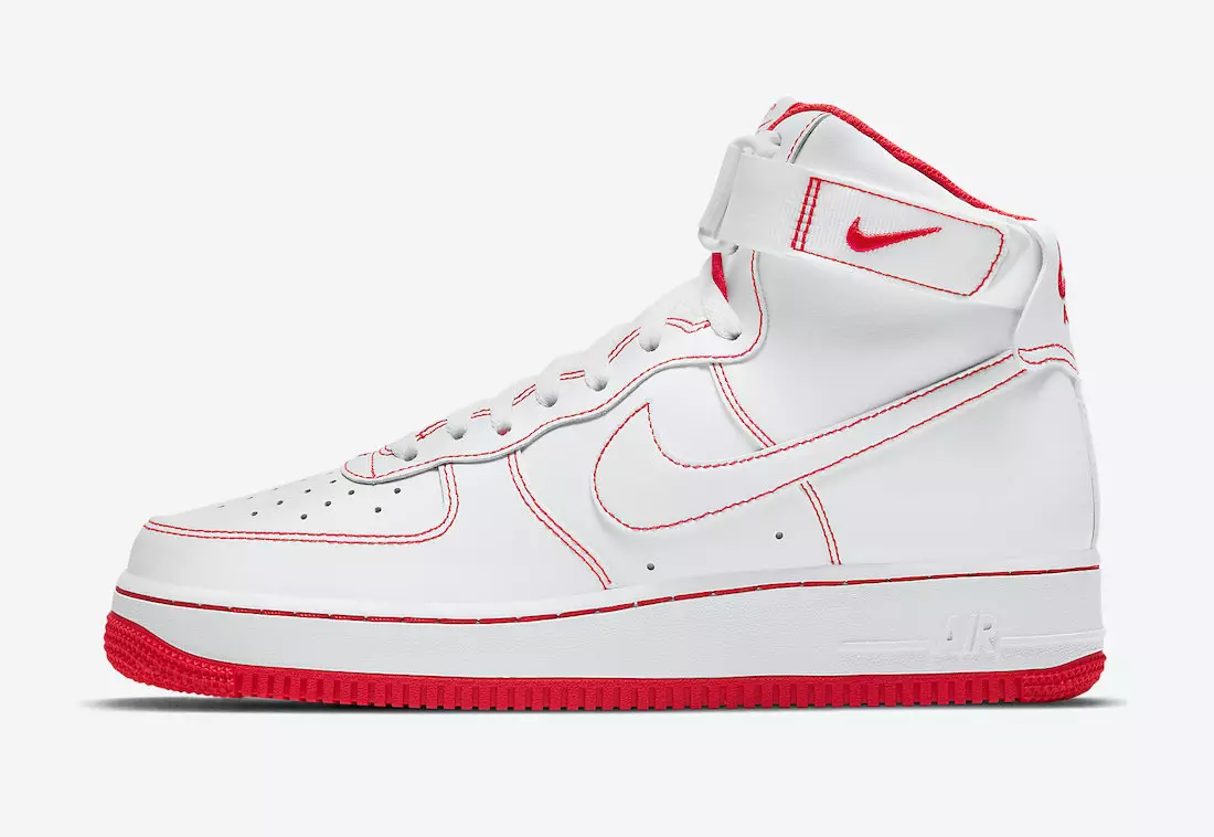 Nike Air Force 1 High White Red CV1753-100 Išleidimo data