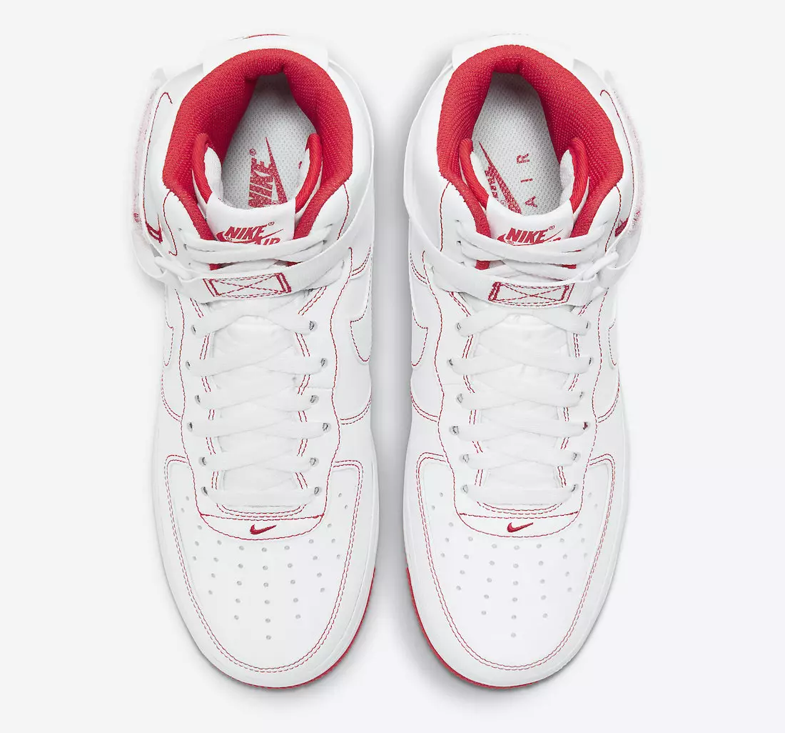 Nike Air Force 1 High White Red CV1753-100 Tanggal Rilis