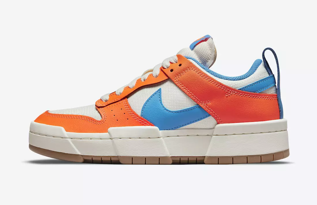 Nike Dunk Low Disrupt Total Orange Light Photo Blue CK6654-104 Išleidimo data