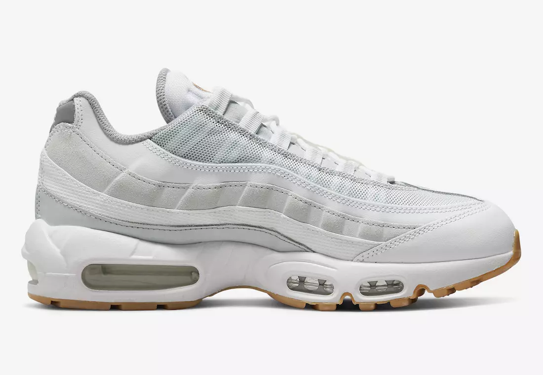 Nike Air Max 95 Beyaz Sıcak Köri Saf Platin Kurt Gri DM0011-100 Çıkış Tarihi