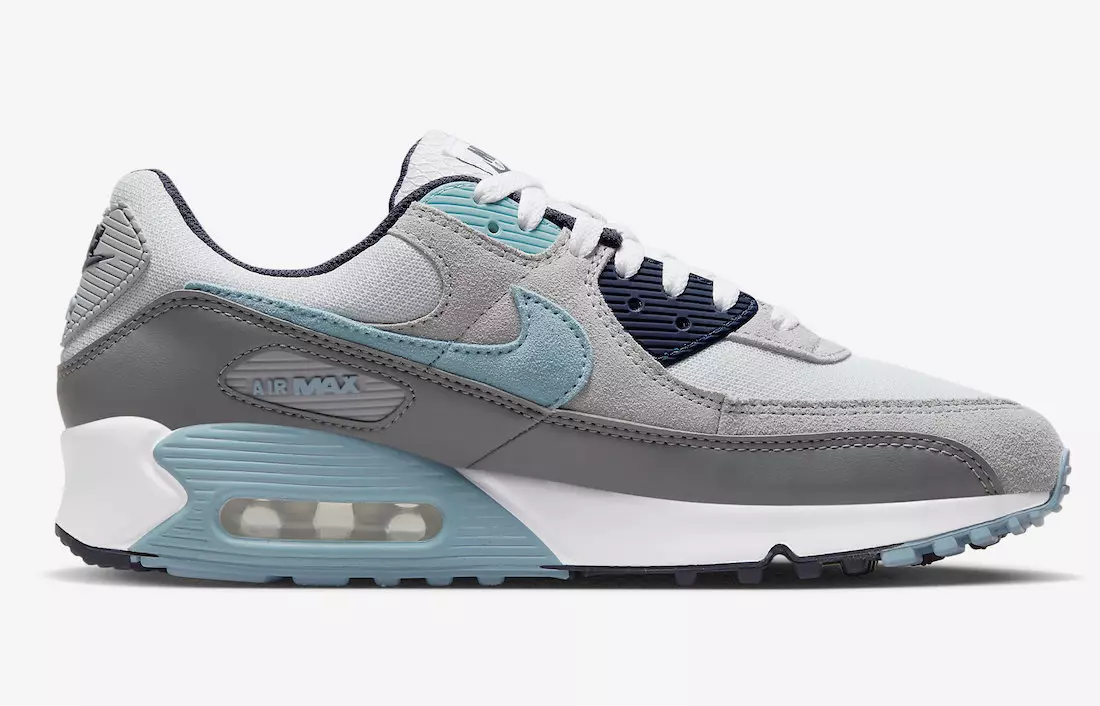 Nike Air Max 90 White Grey Blue Tarehe ya Kutolewa DM0029-003