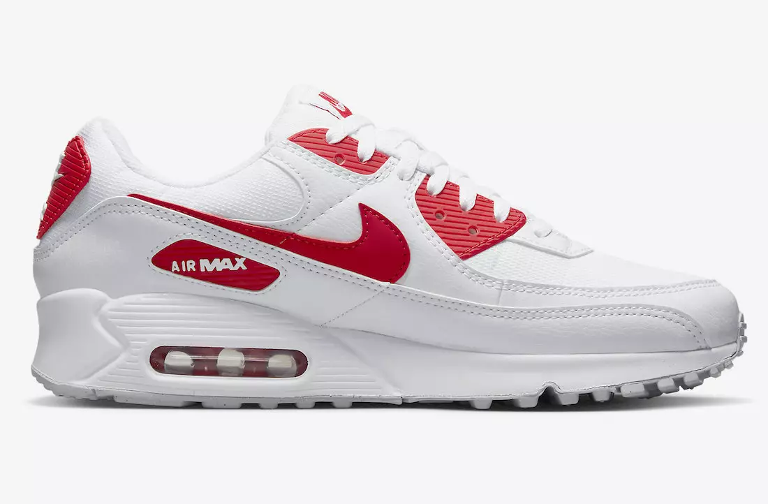 Nike Air Max 90 Hvit Rød DX8966-100 Utgivelsesdato