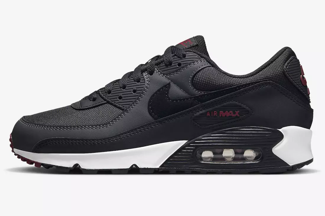 Nike Air Max 90 Antrasit Siyah Takım Kırmızı Zirve Beyaz DQ4071-001 Çıkış Tarihi