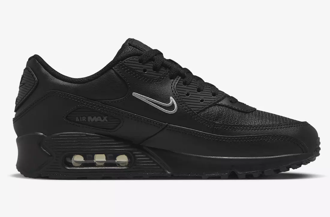 Nike Air Max 90 Black Multi Swoosh DX2651-001 מעלדונג טאָג