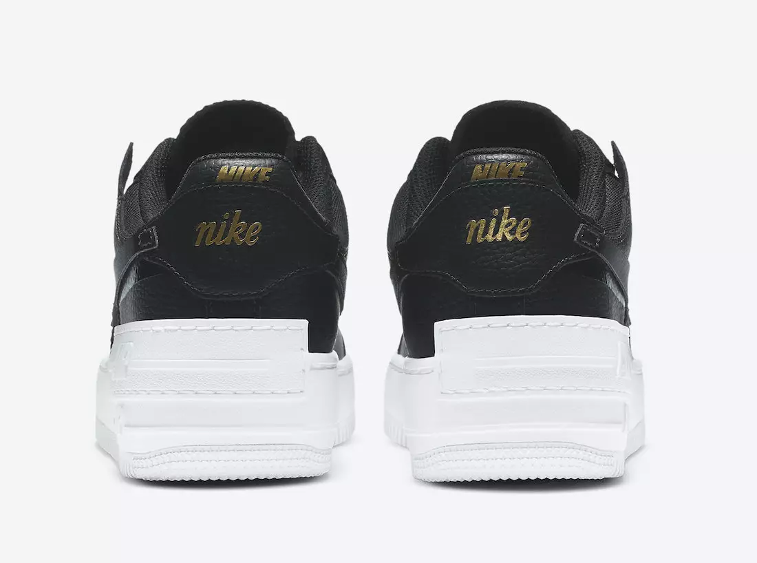 Nike Air Force 1 Shadow Black White Gold DC4459-001 väljalaskekuupäev