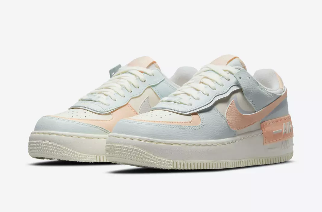 Nike Air Force 1 Shadow, vaevalt roheline karmiinpunane toon CU8591-104, väljalaskekuupäev