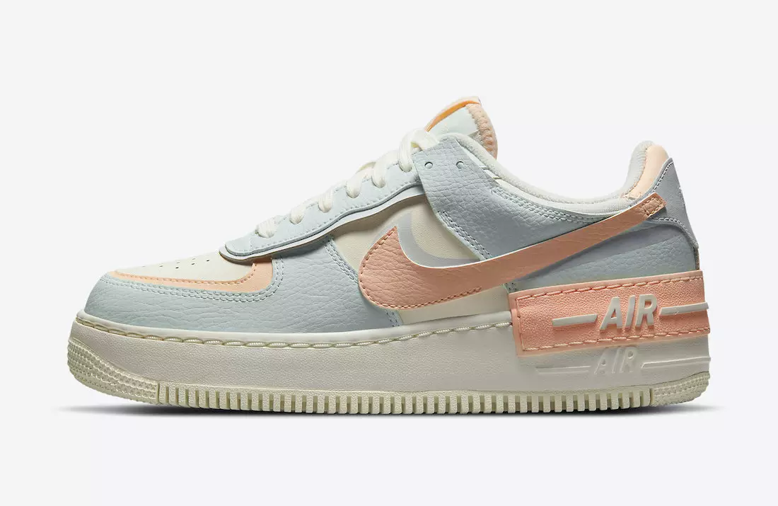 Nike Air Force 1 Shadow, vaevalt roheline karmiinpunane toon CU8591-104, väljalaskekuupäev