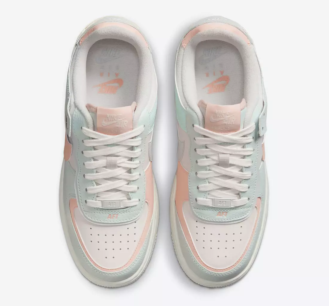 Air Force 1 Shadow Barely Green Crimson Tint من نايك CU8591-104 تاريخ الإصدار