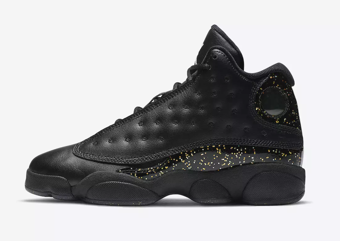 Air Jordan 13 GS Black Gold Glitter DC9443-007 Utgivelsesdato Pris