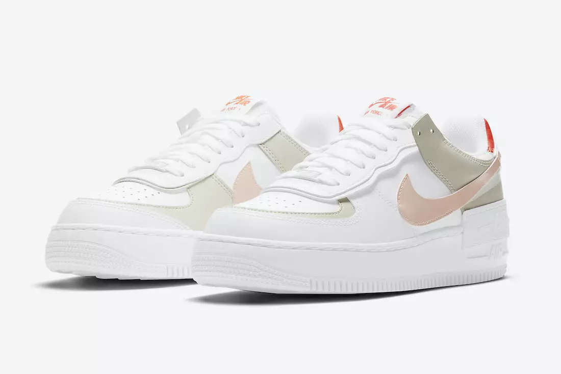 Nike Air Force 1 Shadow White Crimson Tint Bright Mango DH3896-100 Megjelenés dátuma