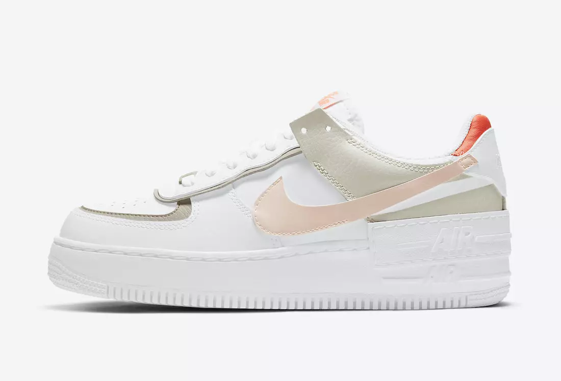 Nike Air Force 1 Shadow White Crimson Tint Bright Mango DH3896-100 Датум на издавање