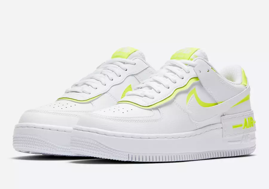 Ημερομηνία κυκλοφορίας Nike Air Force 1 Shadow White Volt CI0919-104