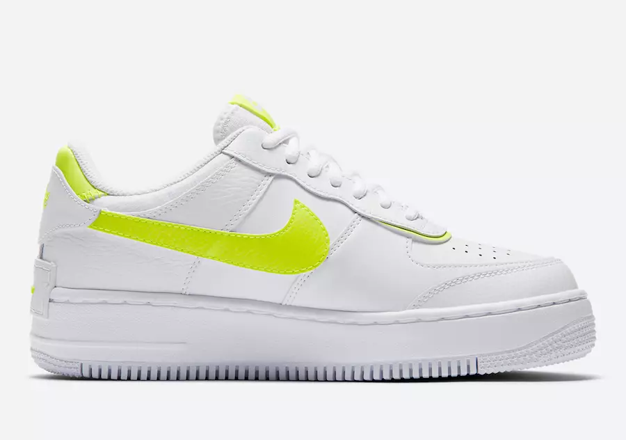 Nike Air Force 1 Shadow White Volt CI0919-104 Väljalaskekuupäev