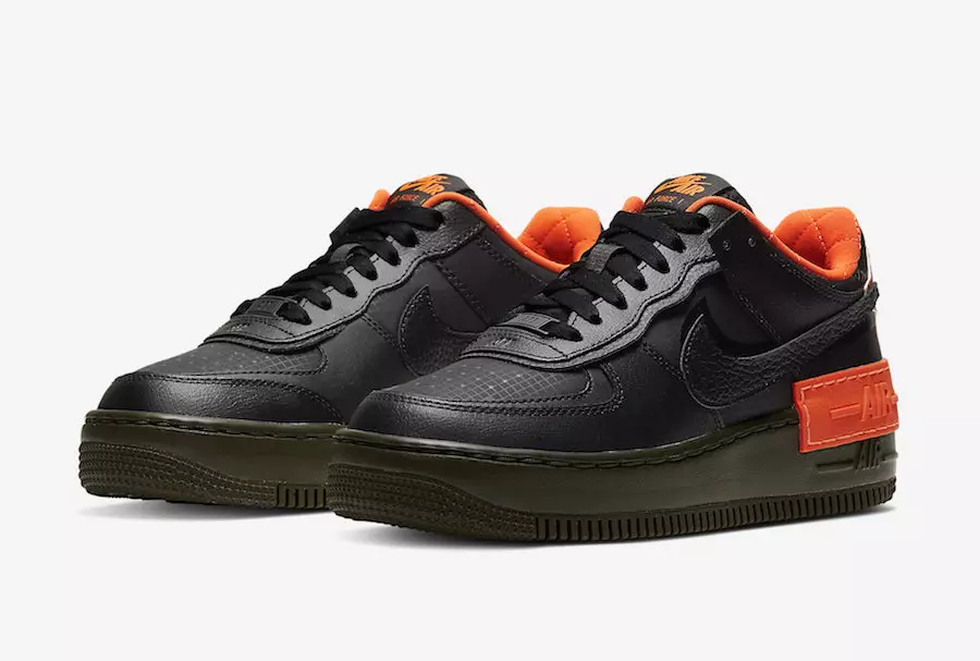 Nike Air Force 1 Shadow Surfaces in nero e arancione per Halloween