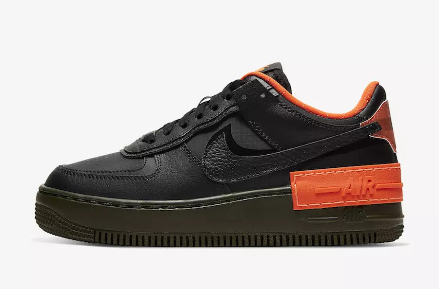 Nike Air Force 1 Shadow Negre Taronja CQ3317-001 Data de llançament