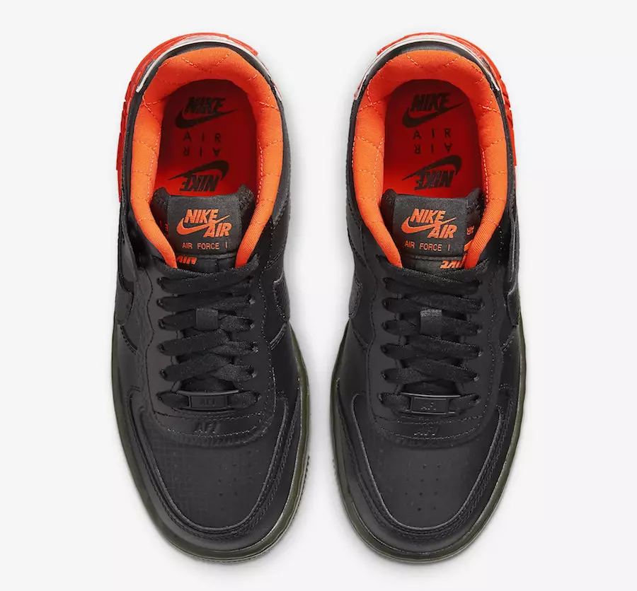 Nike Air Force 1 Shadow Black Orange CQ3317-001 תאריך שחרור