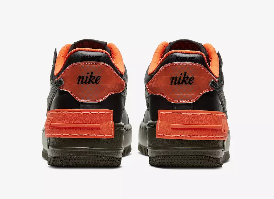 Nike Air Force 1 Shadow Black Orange CQ3317-001 Išleidimo data