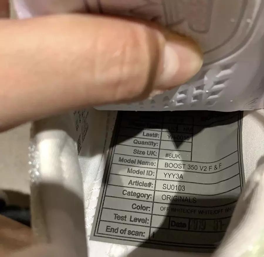 Muestra translúcida adidas Yeezy Boost 350 V2 Friends and Family