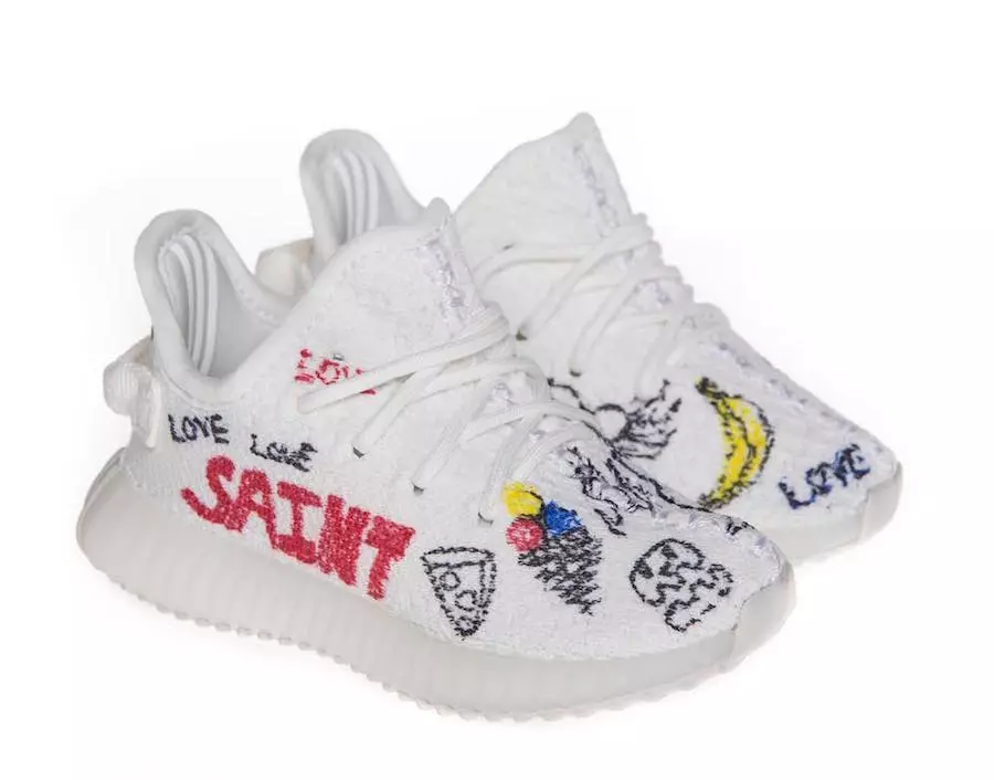 Adidas YEEZY Boost 350 V2 Infant Cream White Custom