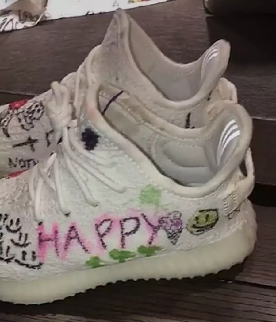 Adidas YEEZY Boost 350 V2 Infant Cream White Custom