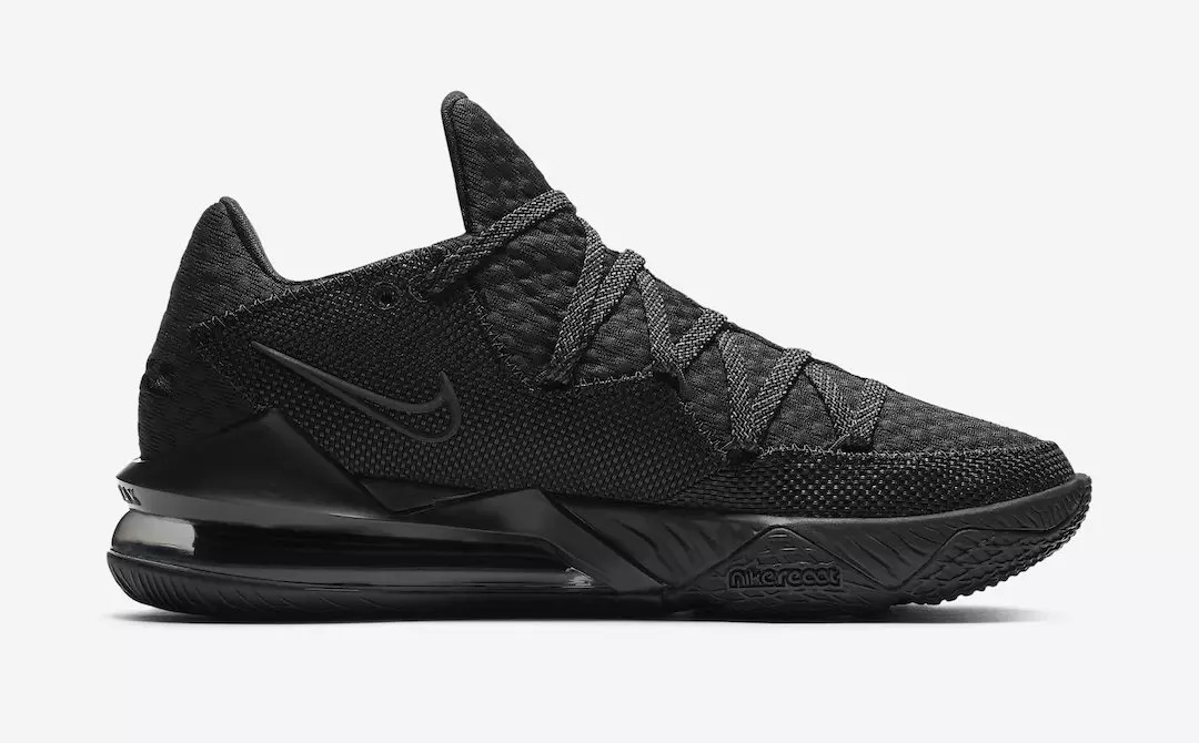 Nike LeBron 17 Low Triple Black CD5007-003 Útgáfudagur