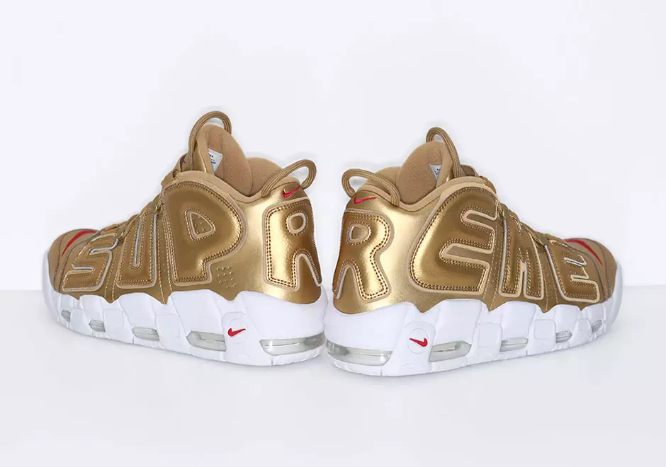 Supreme Nike Air More Uptempo Gold väljalaskekuupäev