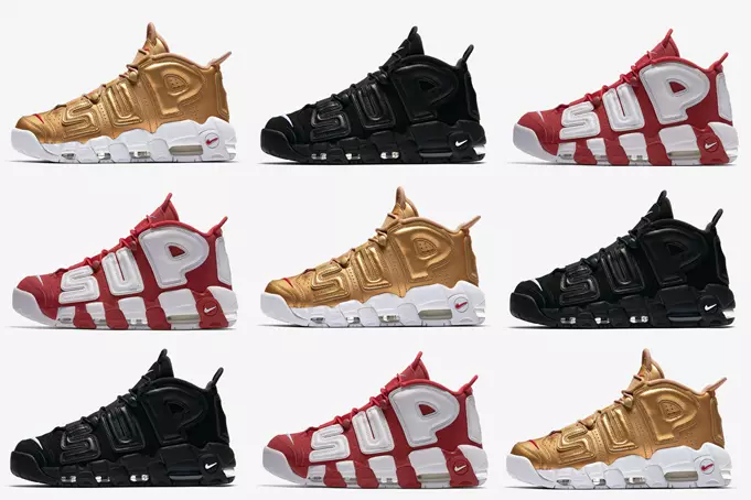 Supreme x Nike Air More Uptempo gefa út aftur á morgun