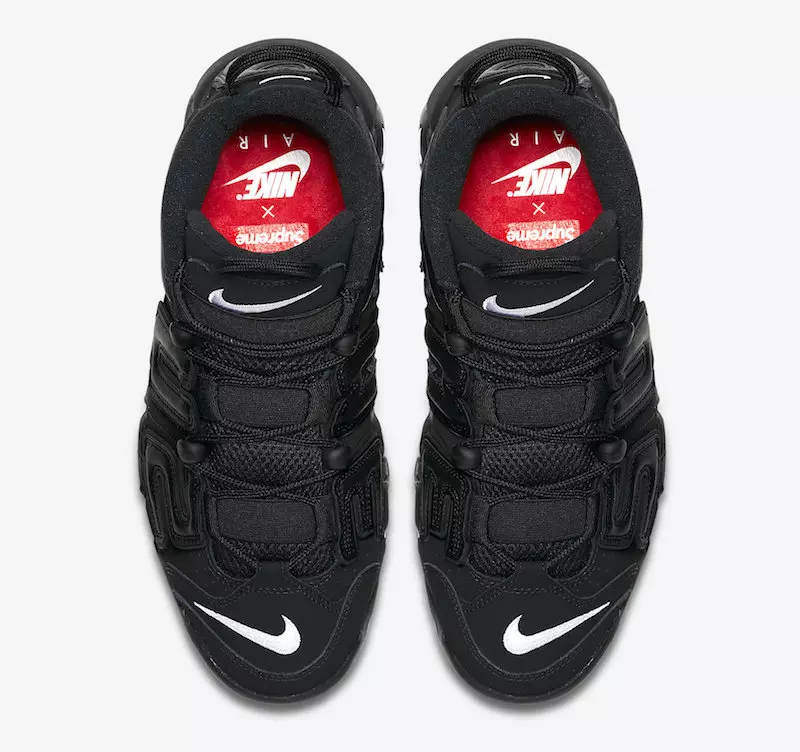 Black Supreme Nike Air More Uptempo Restock