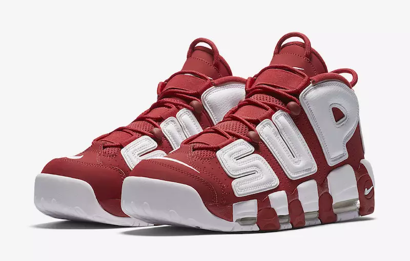 Կարմիր Սպիտակ Supreme Nike Air More Uptempo Restock