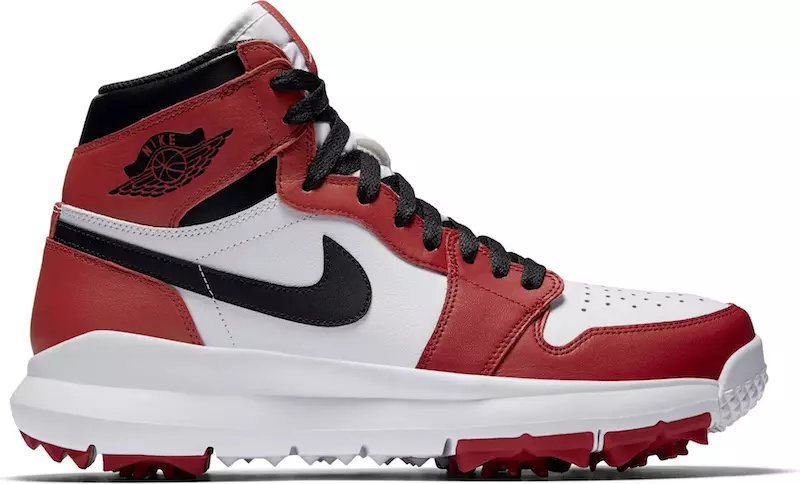 Scarpa da golf Air Jordan 1 Chicago bianca metallizzata