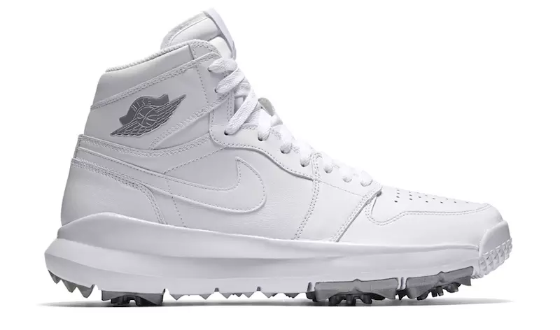 Sabatilles de golf Air Jordan 1 Chicago White Metallic